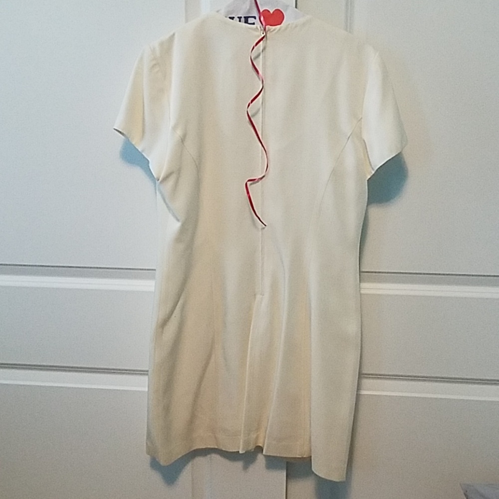 Cream Colored Cocktail Dress Vintage - Picture 2 of 5